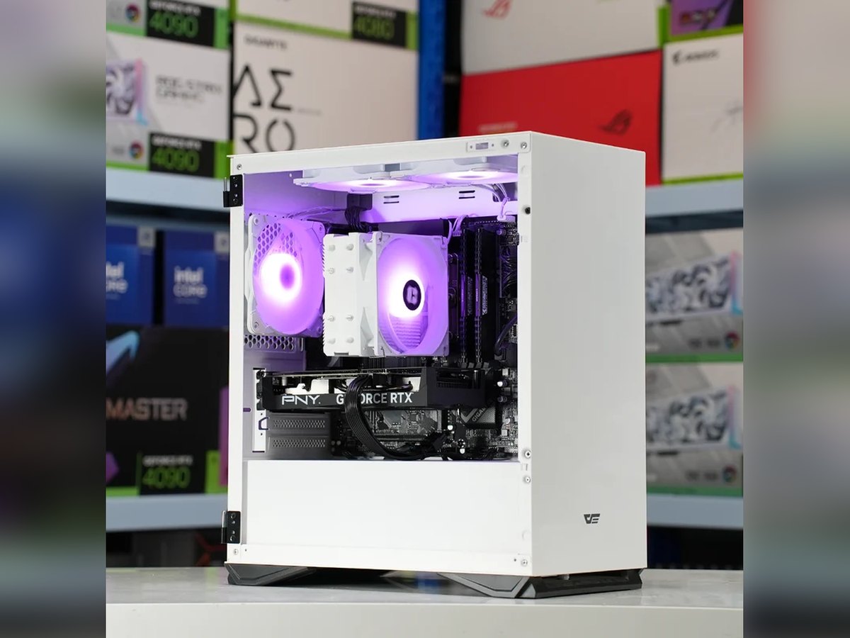 White custom gaming PC build by Touch Media PJ